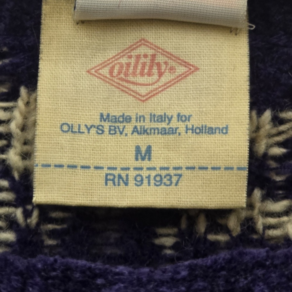 Vintage Oilily Lambswool Blend Mock Neck Sweater Made in Italy Women's Size M - Picture 6 of 8
